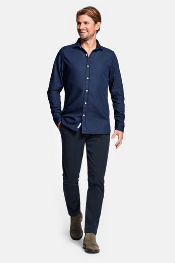 Davis * The Denim Shirt dark blue men's denim shirt | MR MARVIS