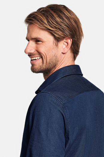 Davis * The Denim Shirt dark blue men's denim shirt | MR MARVIS
