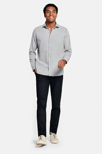 light grey men's denim shirt | MR MARVIS