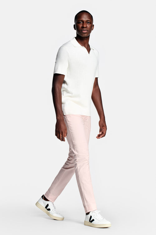 light pink stretch cotton men's trousers | MR MARVIS