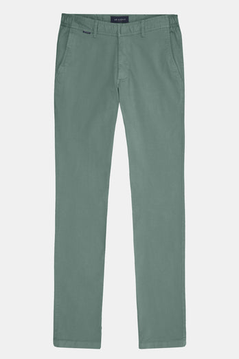 mid green stretch cotton men's trousers | MR MARVIS