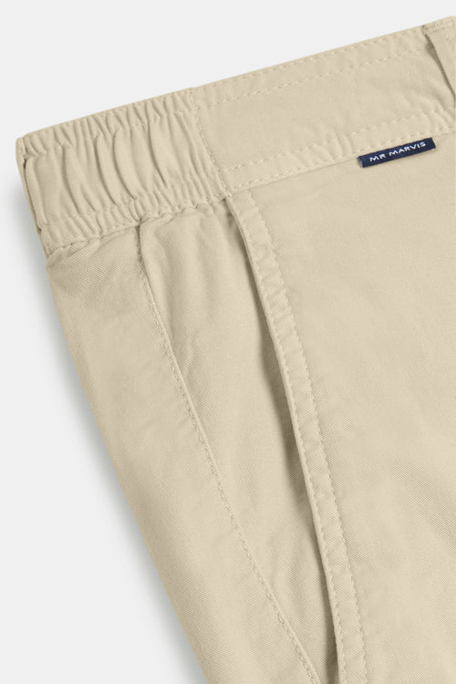 beige stretch cotton men's trousers | MR MARVIS