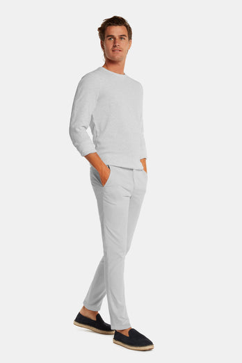 Gullwings * The Longs light grey stretch cotton men's trousers | MR MARVIS
