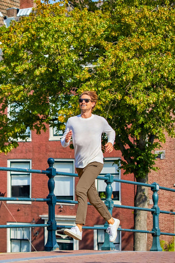 Jones * The Longs brown stretch cotton men's trousers | MR MARVIS