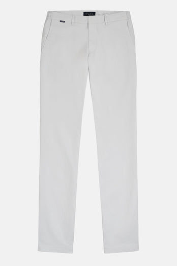 light grey stretch cotton men's trousers | MR MARVIS